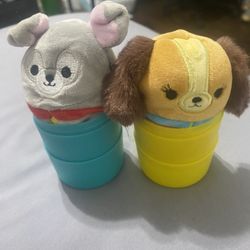 Squishmallow Disney Lot Of 2 Lady and the Tramp 2.5 Inch Micromallows