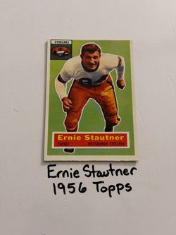 Ernie Stautner Pittsburgh Steelers Hall of Fame Tackle 1956 Topps Card.