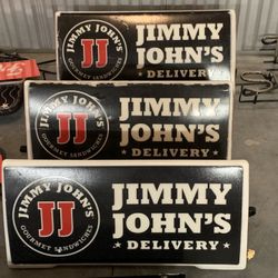 Jimmy  Johns Car Topper Delivery Sign FREE pickup 
