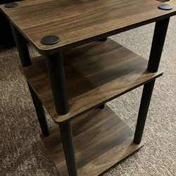 Small Side Table with Shelves