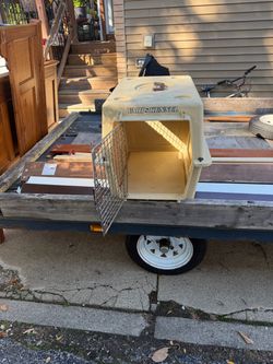 Pet Carrier or Cage, Vari-Kennel, 28 by 20, 20 high, metal cage door, $10