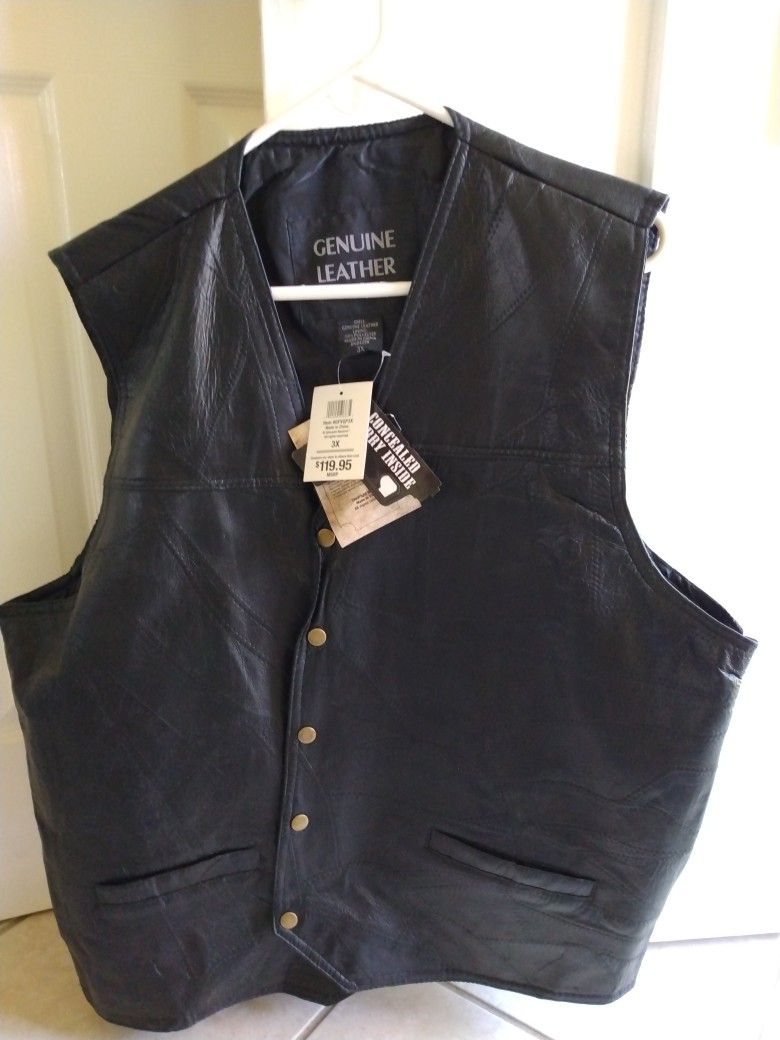 Black Leather Vest