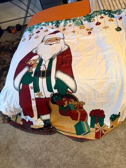 Santa Claus Christmas tree skirt #christmas #holiday #tree