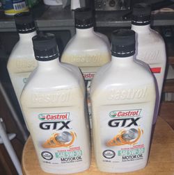 5 quarts  of Castrol gtx oil