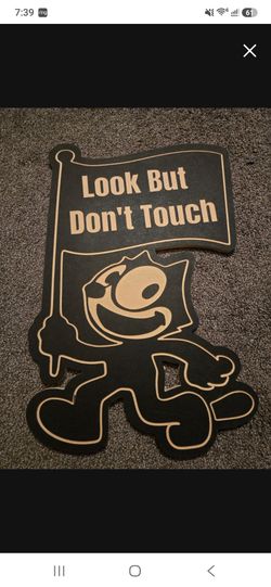 Felix The Cat Wood sign