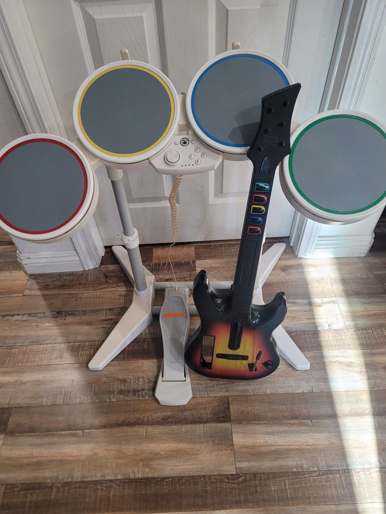 Nintendo Wii Drums And Guitar