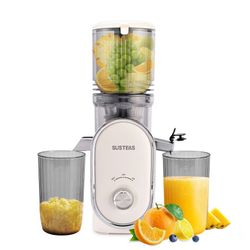 Brand new SUSTEAS Cold Press Juicer, 5.3" Feed Chute Slow Masticating Machines with 300W,
