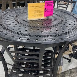 Metal Outdoor 5 Pc Patio Set