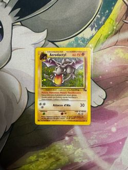 Vintage Italian Pokémon Card Aerodactyl Holo