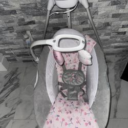 Ingenuity Simple comfort Lightweight Compact 6- Speed Multi Direction Baby Swing 