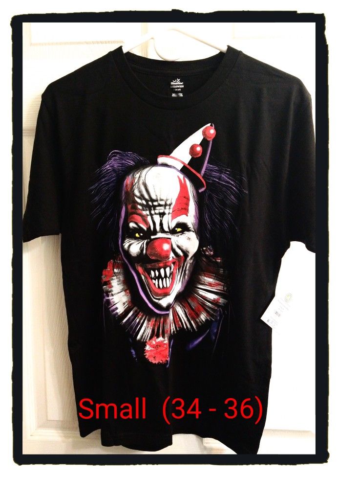 ☠️ Scary Clown ☠️ Mens Graphic
Tee - Small (34 - 36) *NWT*