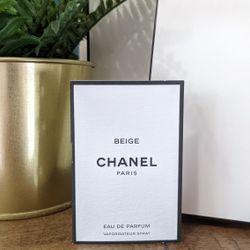 Beige Chanel Paris Eau De Parfum Vaporisateur Spray + Drawstring Gift Bag