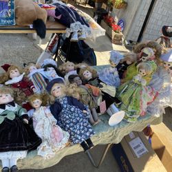 Dolls And Clowns Porcelain  $8 Each