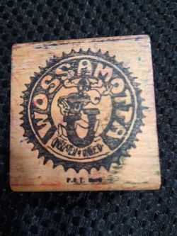 Rocky & Bullwinkle . WOSSAMOTTA U Emblem stampede ink stamp
