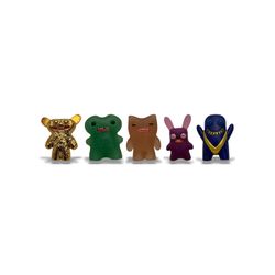 Fuggler 5-Pack Combo 2.5" Mini Monsters Gold Green Translucent Sumo