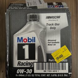 Mobil 1 Racing Full Synthetic OW-30 Motor Oil 1 Quart | 5 Quarts