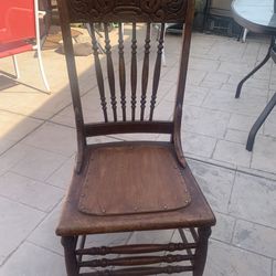 Antique Chair Pressed Back Chair 