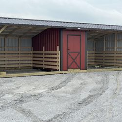12ft.x30ft. Run-in Shed With Center Tackroom - RTO Available 