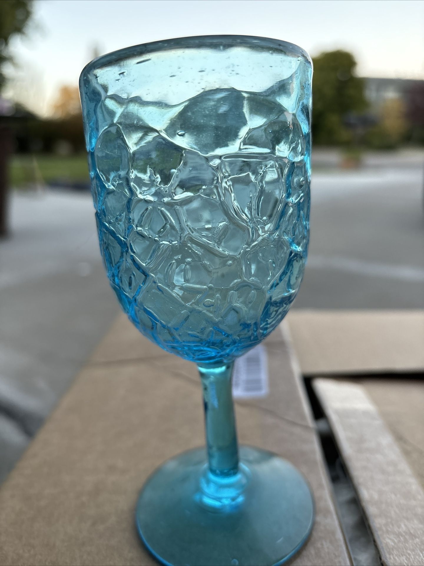 Blue Art Glass Vintage