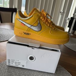 Nike Off White Air Force 1 Low Lemonade/University Gold