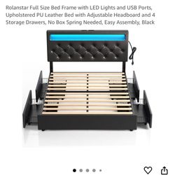 Twin Size Bed Frame (Black)