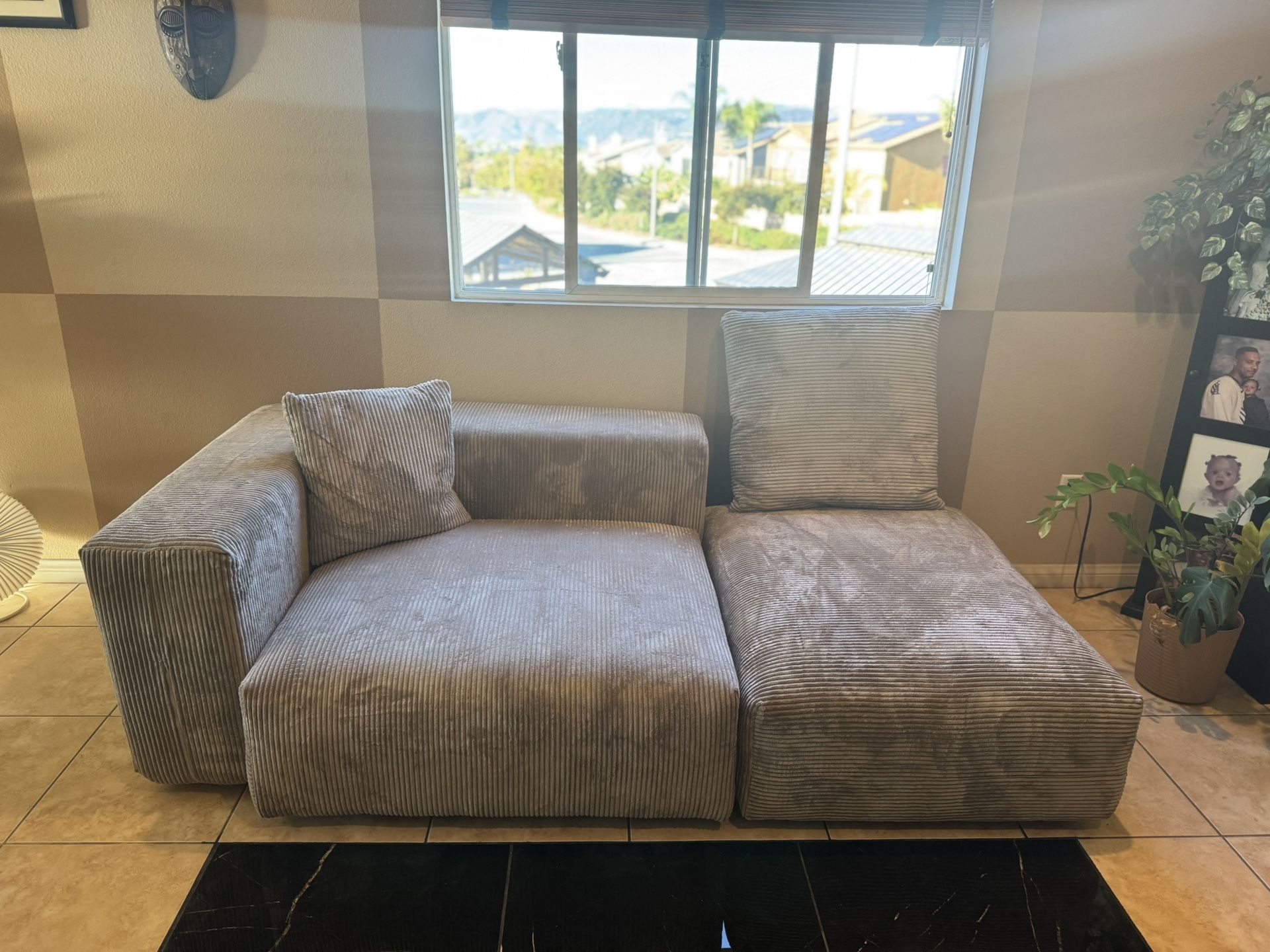 New Couch and Ottoman