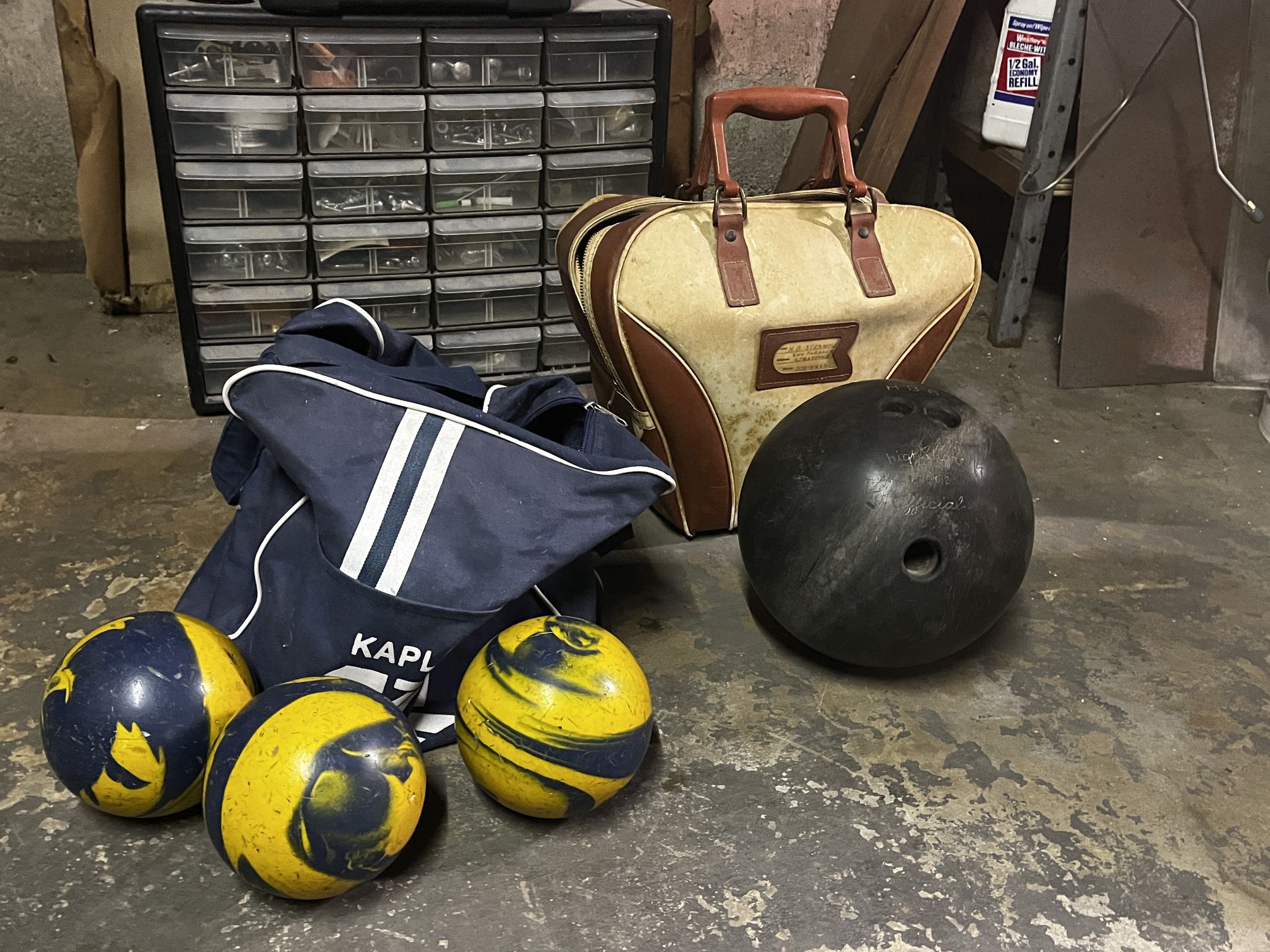 Vintage Duckpin Bowling Balls & Men’s Bowling Ball (From 1950’s)