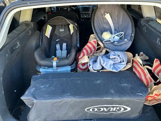 Car seat,  playpen and rocker