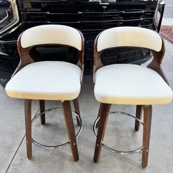 Set Of 2, Counter Height Bar Stools