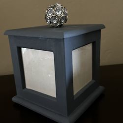 Grey And Rhinestone Photo Box