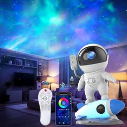 Star Projector, Galaxy Projector Night Light,Astronaut Starry Light Projector with Bluetooth Speaker Remote and Timer
