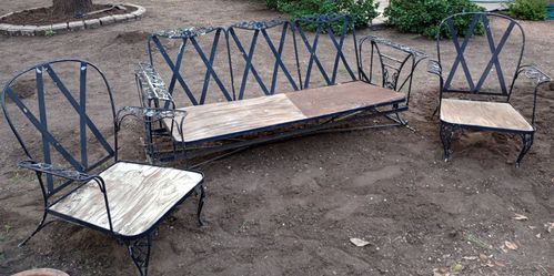 Patio Rocking Bench and Two Chairs