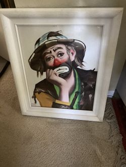 Emmitt Kelly Signed Prints, One By Rusty Rust Artist One Large,, One 20 X 24