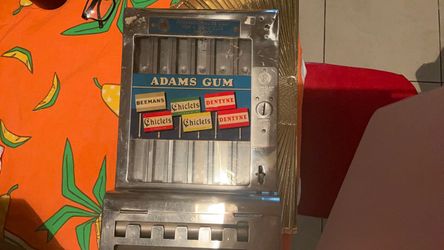 Vintage Adams Gum Machine, 1 cent, Coin Op, No Key, 1936