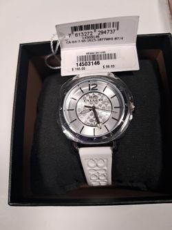 White and Silver Coach Watch