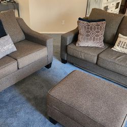 Couch & Loveseat Set With Fold Out Sleeper 