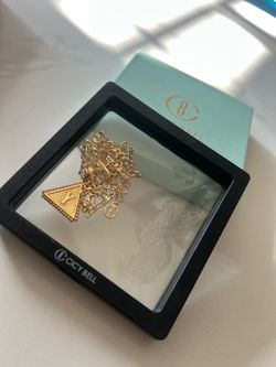 Cicy Bell Gold Triangle Pendant Necklace
