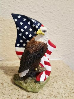 Decorative Bald Eagle And American Flag