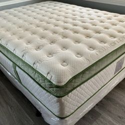 Queen Organic Elite Superior Hybrid Cool Gel Memory Foam Pillow Top 14inch Mattress!!