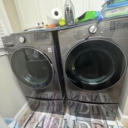 LG matching set Bluetooth and no touch washer & dryer