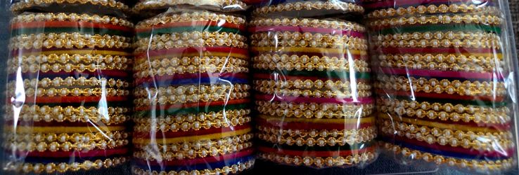 Adults Multi Color Thread Bangle Set