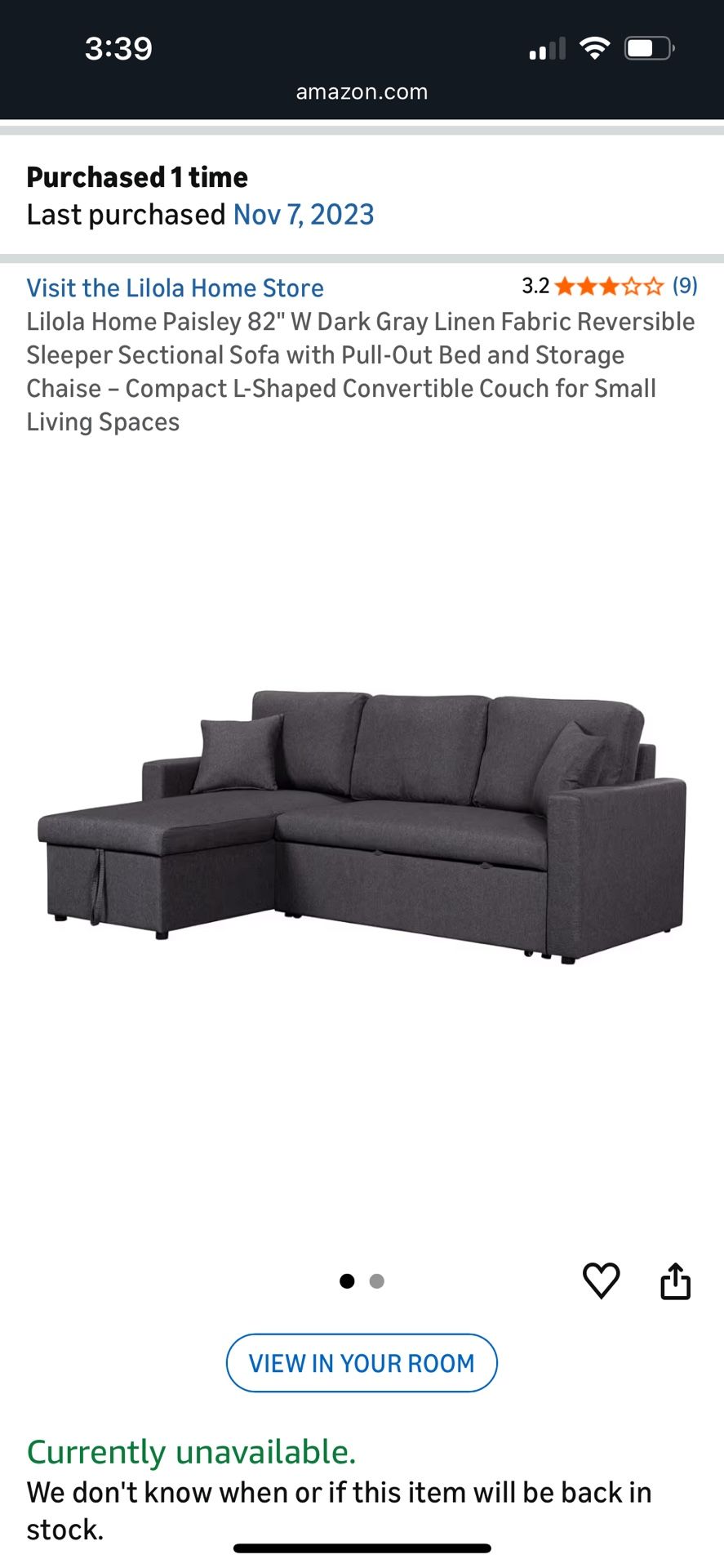 Reversible Sleeper Sectional With Storage Chaise