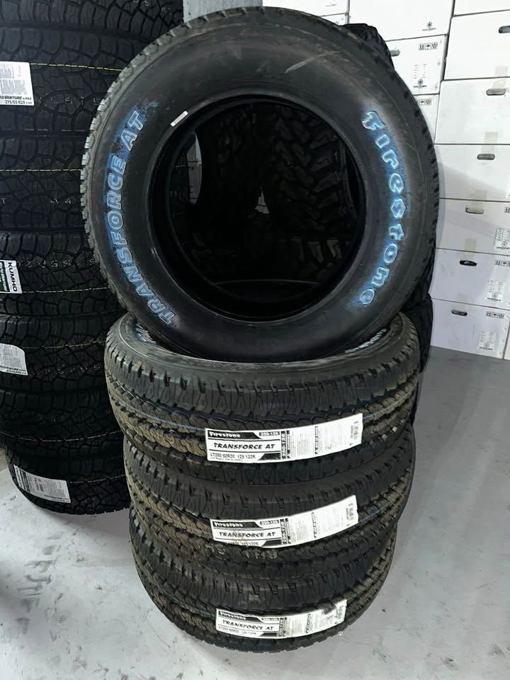 (4) LT 285-60-20 Firestone Transforce AT