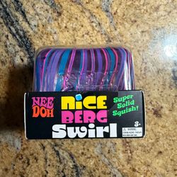 NeeDoh Nice Berg Swirl XL Giant Nee Doh Squishy Swirl Cube Pink Blue Purple New