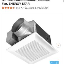 WhisperCeiling 190 CFM Ceiling Surface Mount Bathroom Exhaust Fan