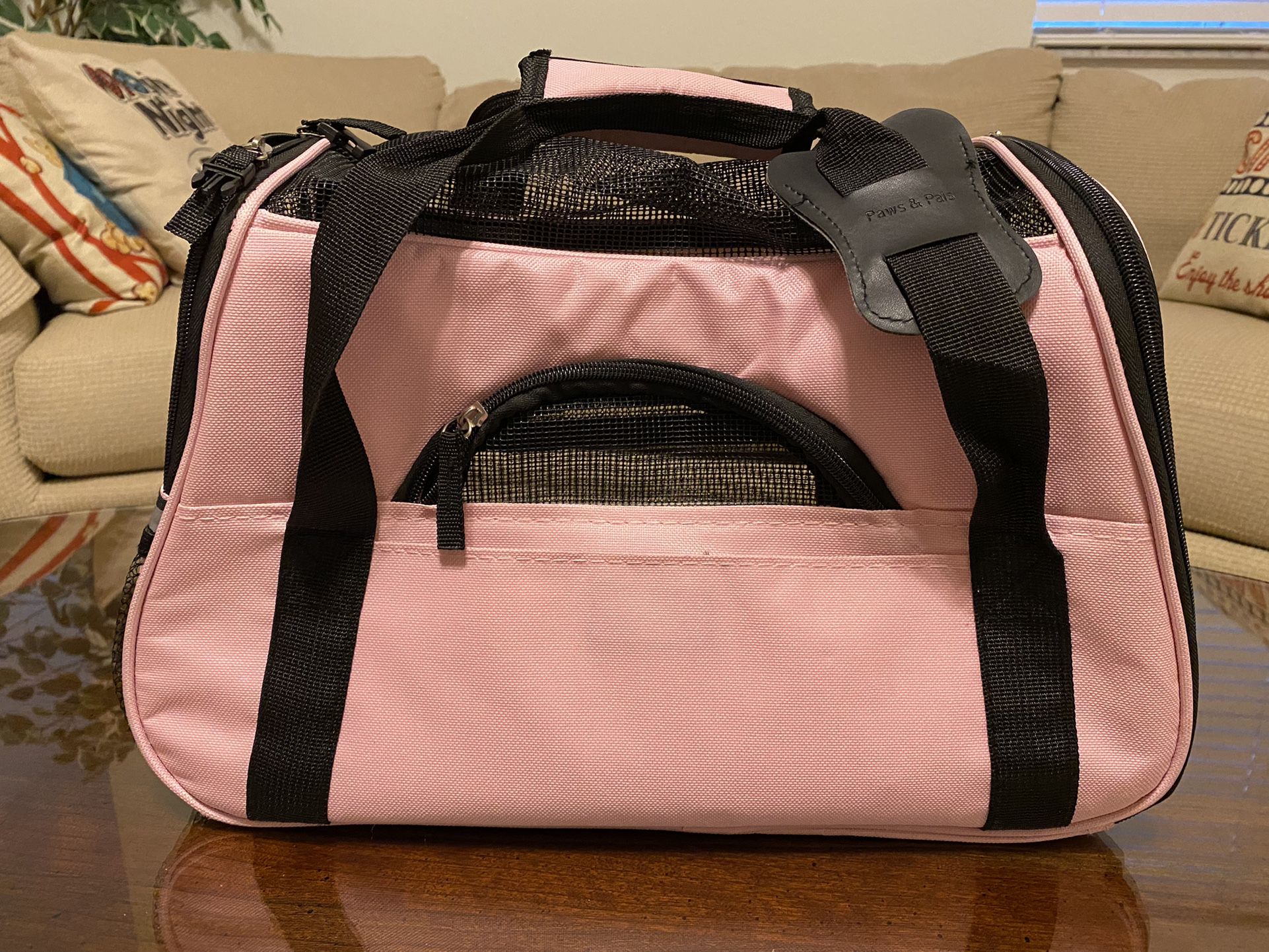 Pink cat carrier - small