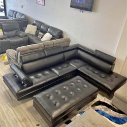 ANTARES BLACK MODERN SECTIONAL