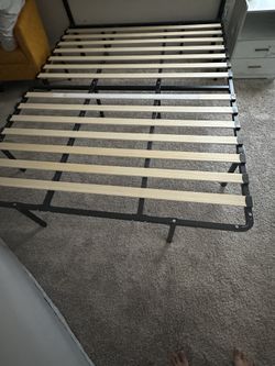 Metal queen bed frame