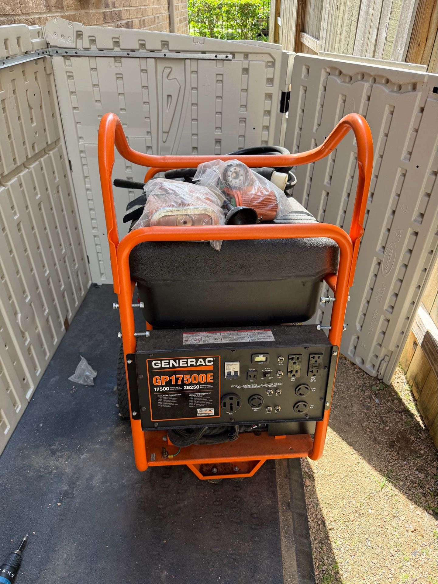 Generac GP17500E 17500W Generator + Transfer Switch – Never Used