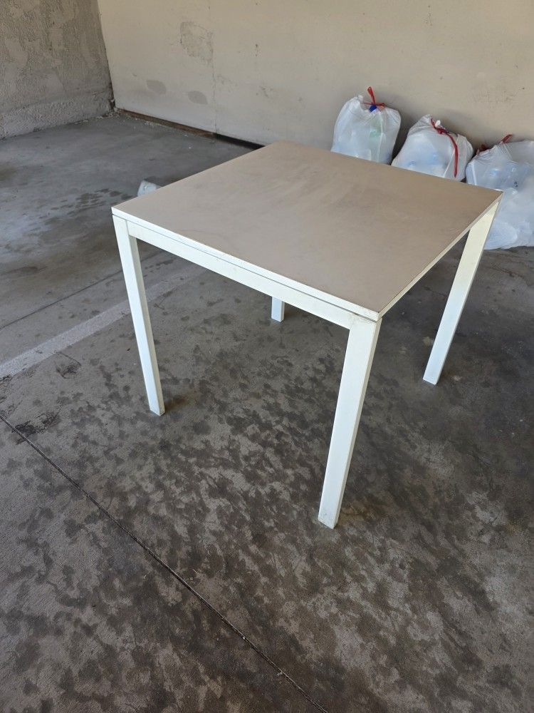 Small Square Table - White